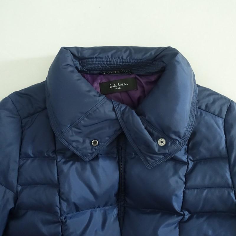ポールスミス Paul Smith BLACK *ダウンコート*2羽毛中綿ネイビー紺 