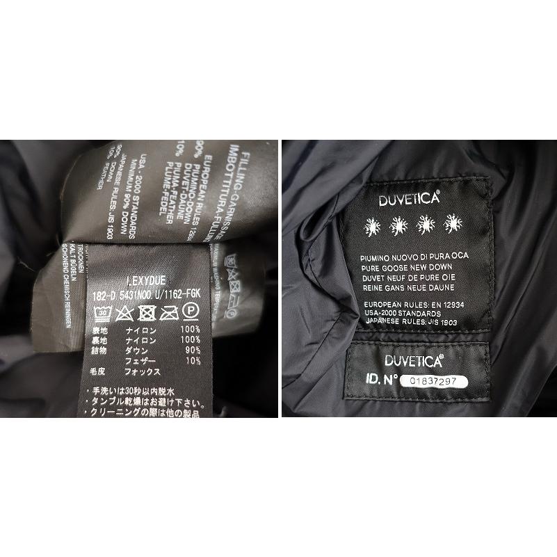 デュベティカ DUVETICA *ダウンコート*38羽織アウタージャケット上着フォックスファー付きブラック黒(jk27-2412-49)【90A52】_7