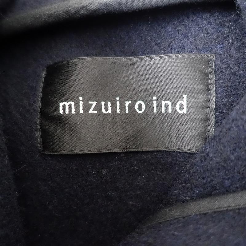 ミズイロインド mizuiro-ind*ウール混ダッフル風コート*厚手メルトン