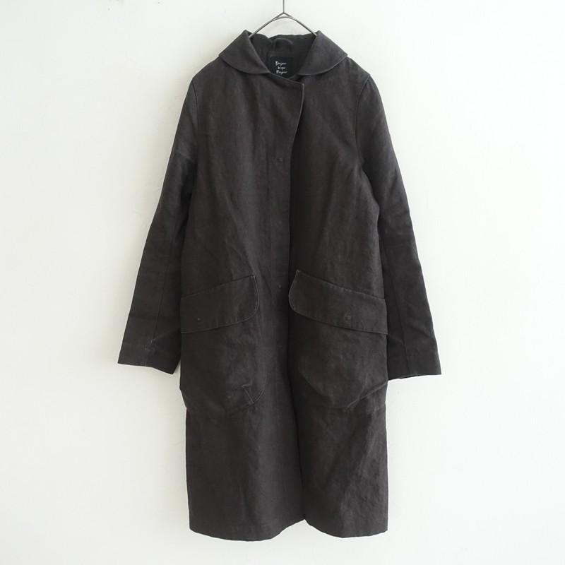 Bonjour biqui Bonjour リネンロングコート グレー Fサイズ 【公式通販】