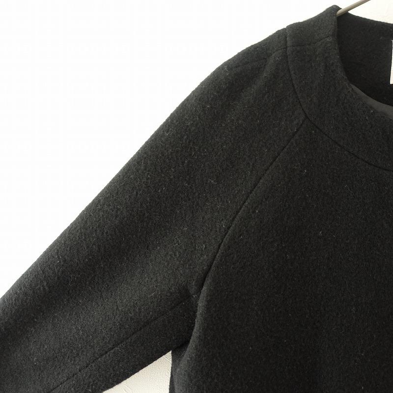 Sally Scott】サリースコット アルパカモヘヤ混ノーカラーロングコート