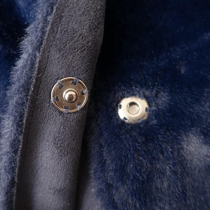 未使用/国内正規品】ヴェイユ WEILL *フェイクファーコート*38ネイビー 