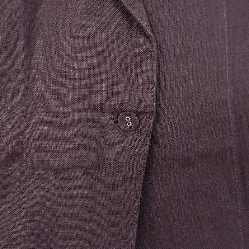 fog linen work 黒／リネン／襟付きロングベスト fog linen work 黒／リネン／襟付きロングベスト fog linen work