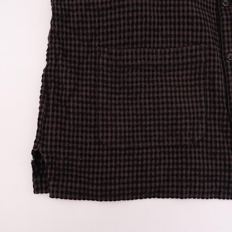 美品/定価2.8万】ズーズーダウ jujudhau *ギンガムチェックノーカラー