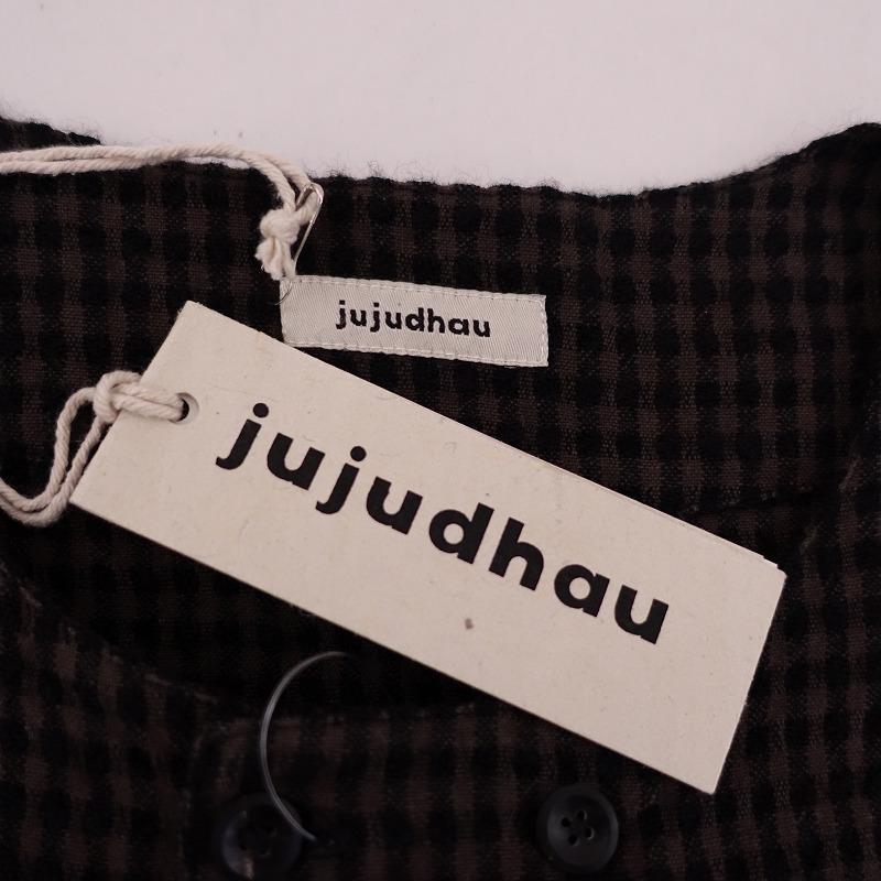 美品/定価2.8万】ズーズーダウ jujudhau *ギンガムチェックノーカラー
