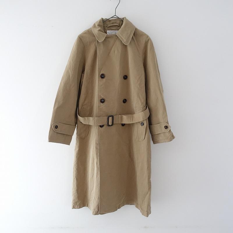 ARMEN アーメン *チノクロストレンチコート*ベージュ無地ツイル ARMEN アーメン *チノクロストレンチコート*ベージュ無地ツイル
