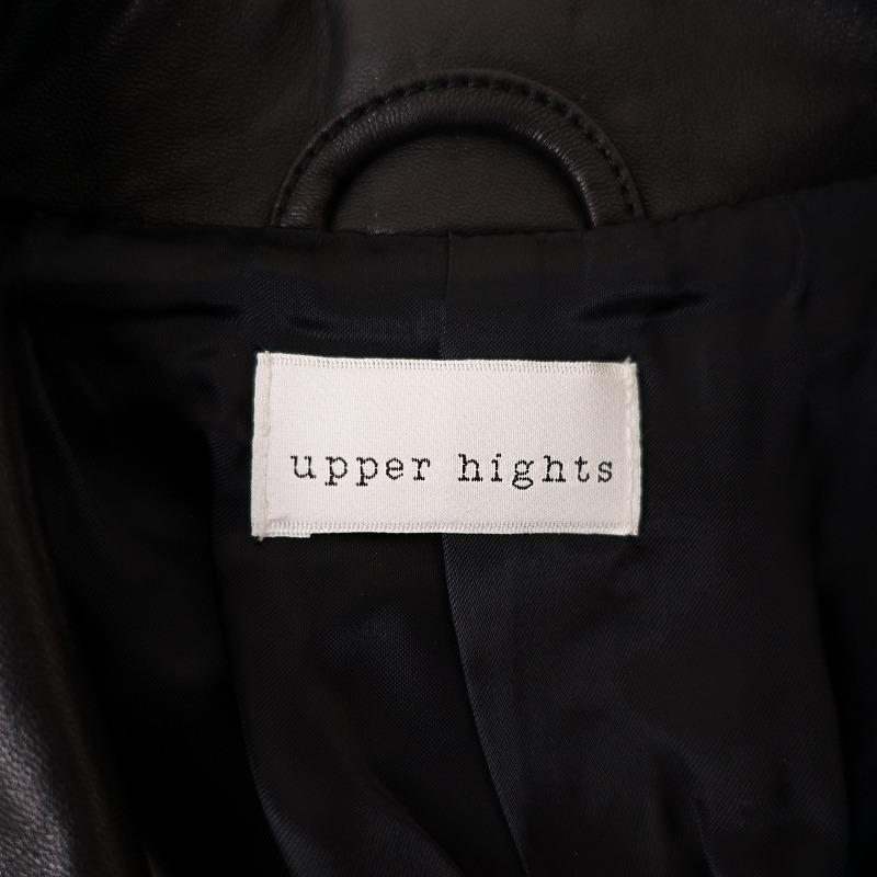 【定価9.6万】アッパーハイツ upper hights *リアルレザーライダースジャケット*2羊革黒ブラックダブル(jk33-2309-764)【71J32】｜drop-kaitori｜09