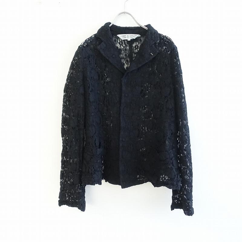 コムデギャルソン COMME des GARCONS *レースジャケット*M黒ブラック