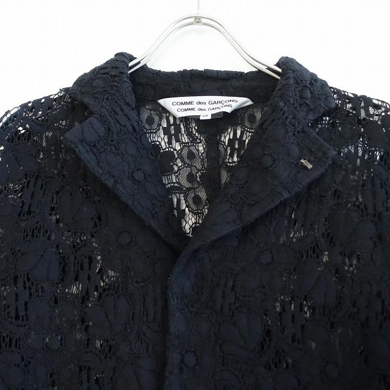 コムデギャルソン COMME des GARCONS *レースジャケット*M黒ブラック