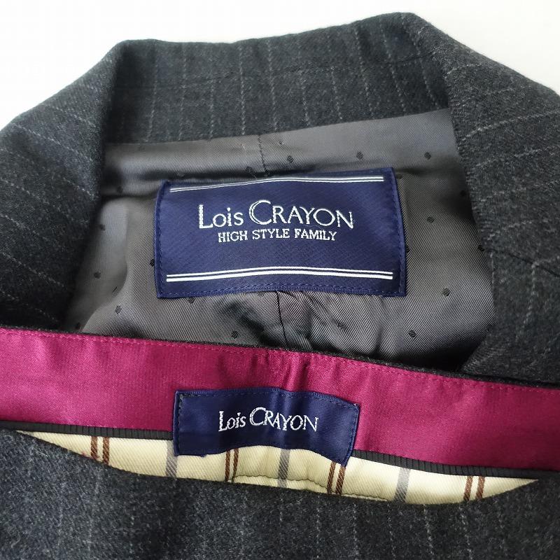 Lois CRAYON（ロイスクレヨン） *ウール混ストライプセットアップ*M 