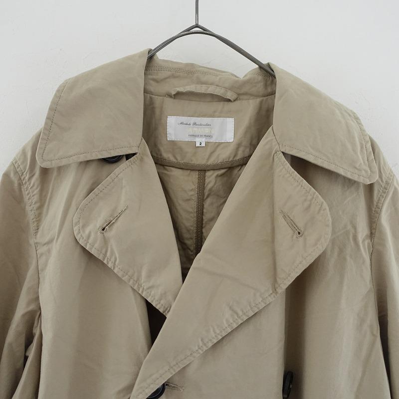 ARMEN アーメン *コットントレンチコート*2ライトベージュ無地 ARMEN アーメン *コットントレンチコート*2ライトベージュ無地