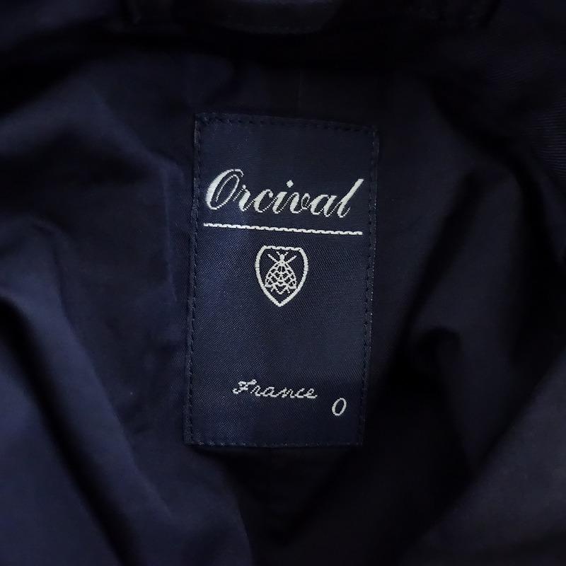 ORCIVAL（オーシバル） *先染めギャバステンカラーコート*0ネイビー