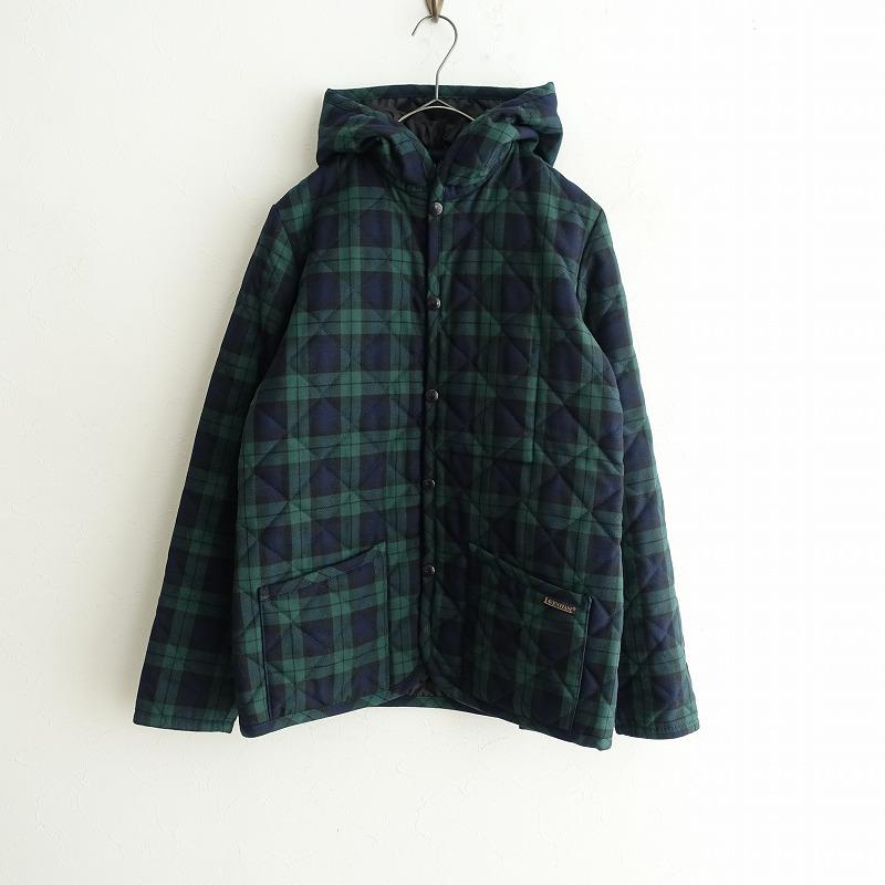 LAVENHAM（ラベンハム） *ブラックウォッチ柄キルティングフード