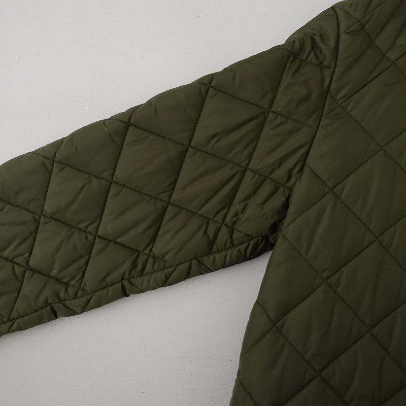 Barbour（バブアー） *キルティングフーディロングコート*34グリーン系 