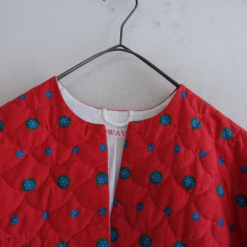 TOWAVASE 【美品/定価13.3万】トワヴァーズ *キルトロングコート*F赤