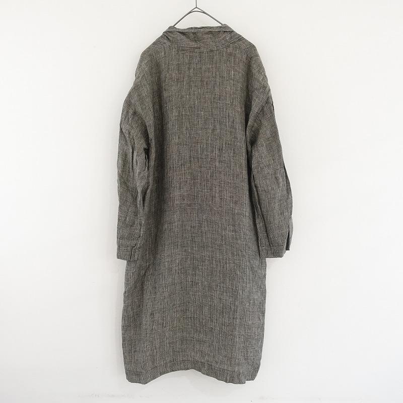 pas de calais パドカレ 未着用 チェックライトアウターコート pas de calais（パドカレ） 【定価5.1万】パドカレ *リネンナイロン ジャケット・アウター