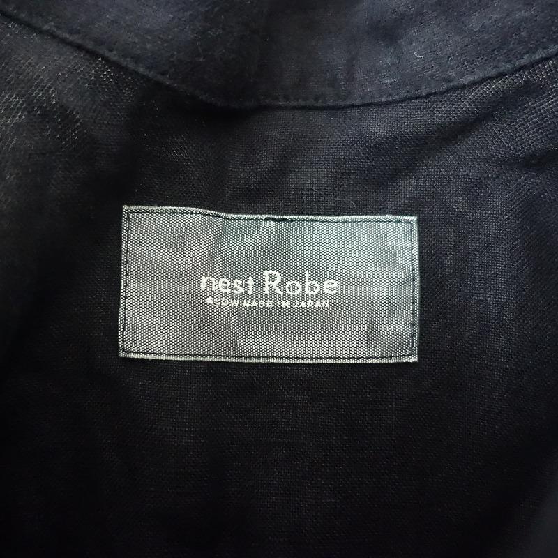 nest Robe（ネストローブ） *リネン起毛ショートジャケット*Fネイビー