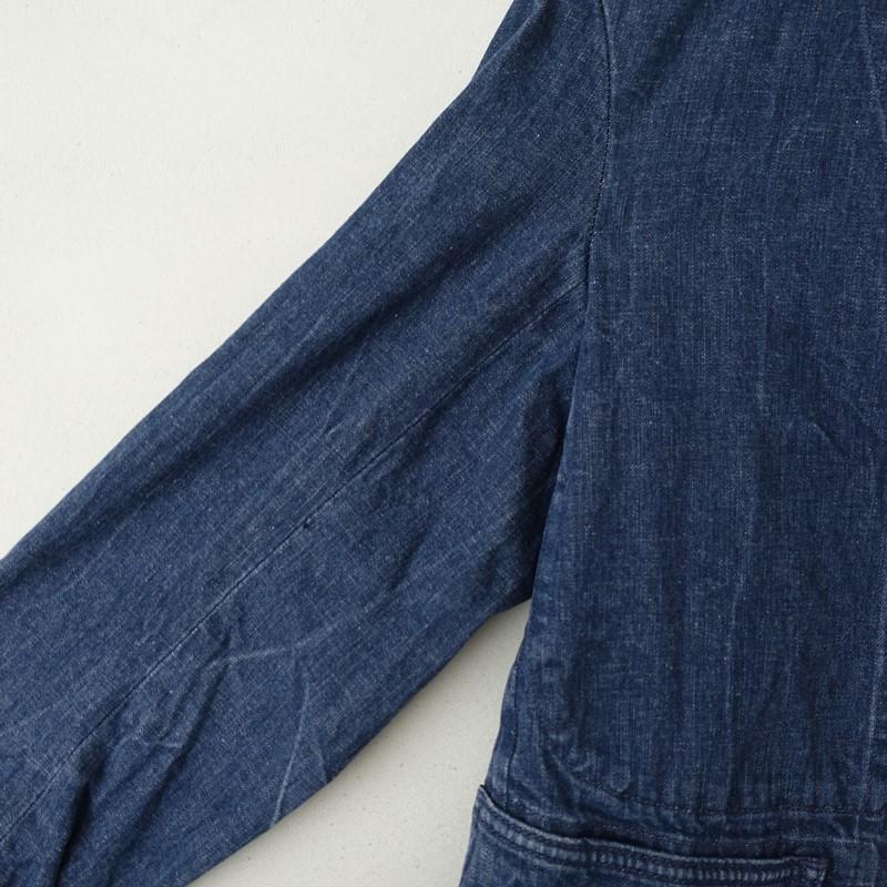 45R〈日本製〉R刺繍入りインディゴ染めスウェットデニムジャケット2 定価4.2万】45アールピーエム R45RPM *かちんインディゴ 908ALL