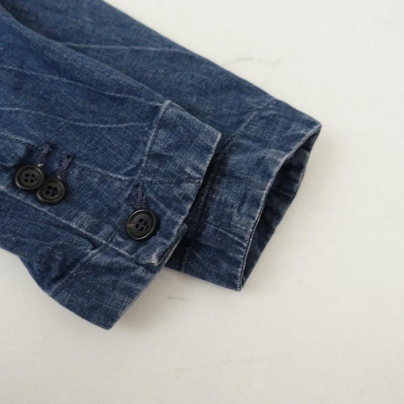 45R インディゴ染め デニムジャケット 5 R刺繍入り 大きいサイズ