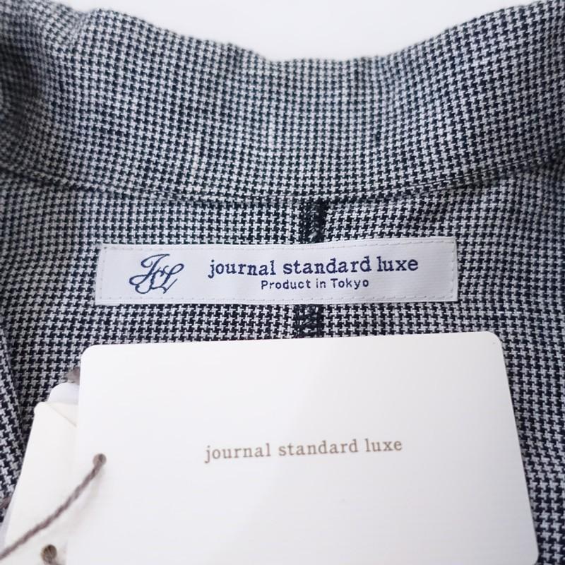 ジャーナルスタンダードラックス　グレンチェックリネン コモドジャケット 定価3万】ジャーナルスタンダード ラックス*グレンチェックリネン