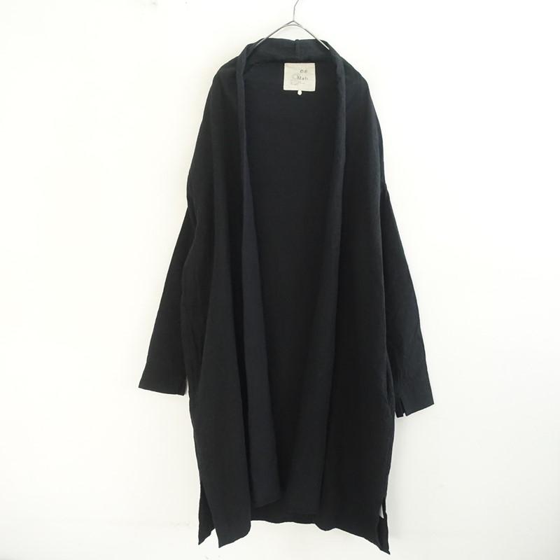 08Mab（ゼロハチマブ） *コットンリネン羽織ロングカーディガン*F黒