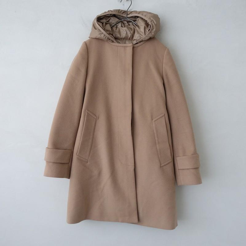 未使用品 マッキントッシュ コート 38 ベージュ系 ウール（羊毛 ）カシミヤ混 Mackintosh（マッキントッシュ） *フーディインナーダウン付きノー
