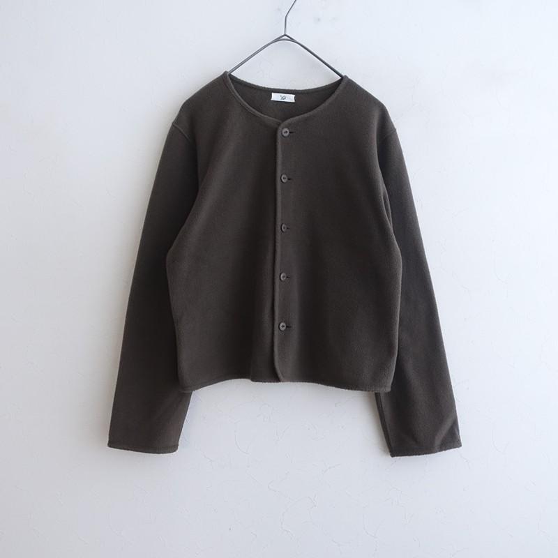 定価2.4万】ヨリ Yoli *フリースジャケット*1ダークブラウン無地 