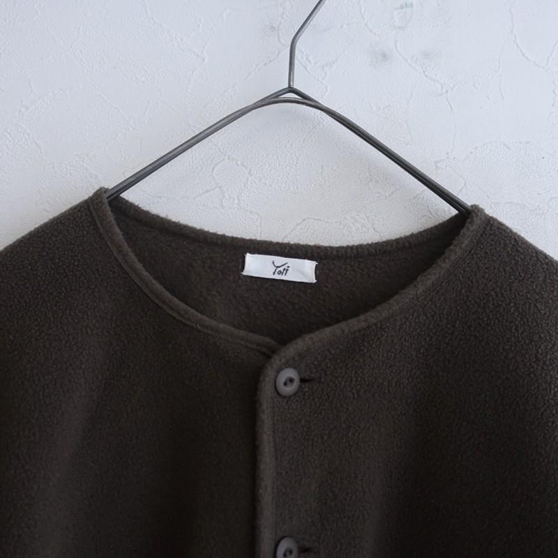 定価2.4万】ヨリ Yoli *フリースジャケット*1ダークブラウン無地 