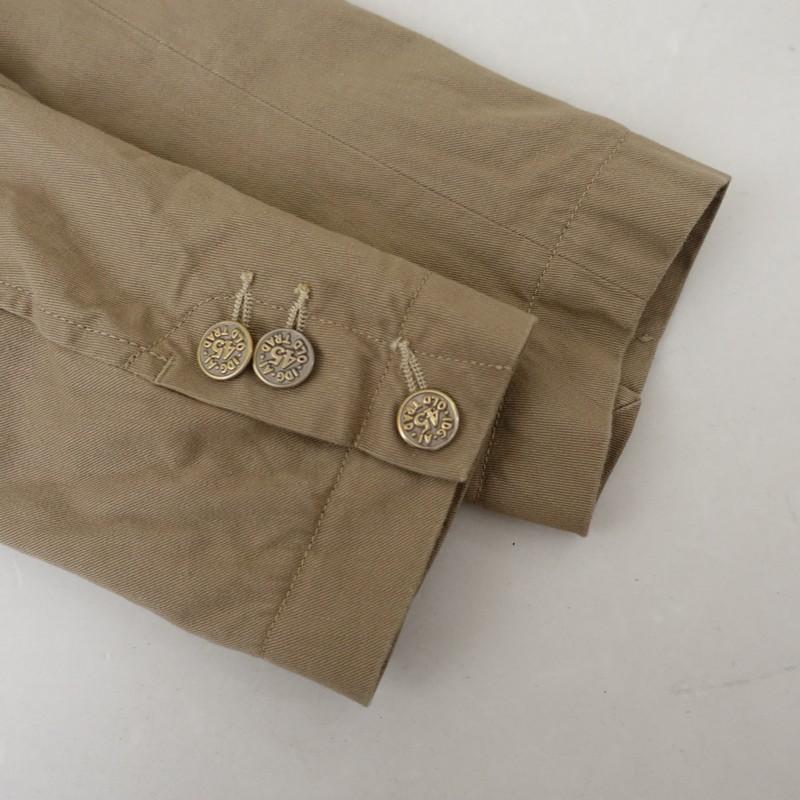 45rpm ノーカラー ジャケット カーキ×茶 新品 未使用 刺繍 レース タグ
