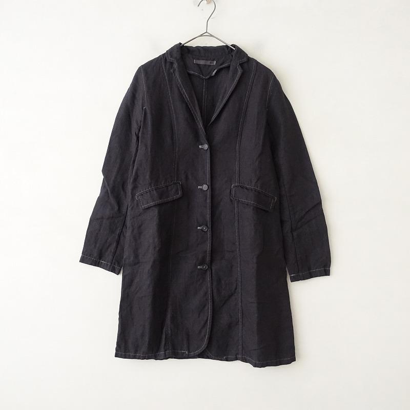 evam eva 麻コート evam eva（エヴァムエヴァ） 【染】エヴァムエヴァ *リネンコート*1麻