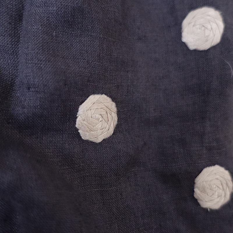 TOCCA（トッカ） 【染】トッカ *リネン丸襟ギャザー切替刺繍ワンピース