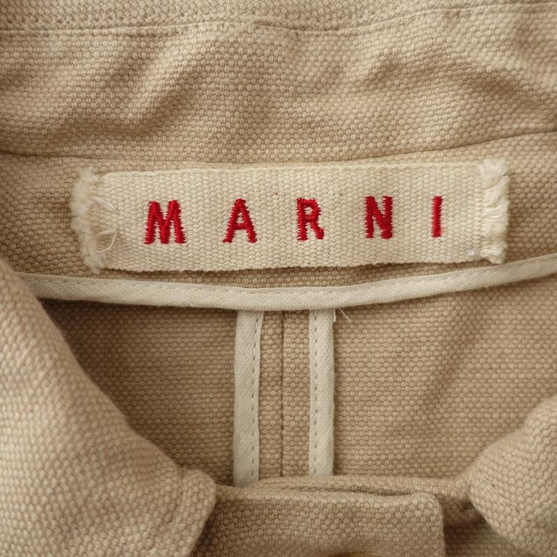 MARNI マルニ *コットンリネンコート*42ジャケット綿麻ベージュ MARNI マルニ *コットンリネンコート*42ジャケット綿麻ベージュ