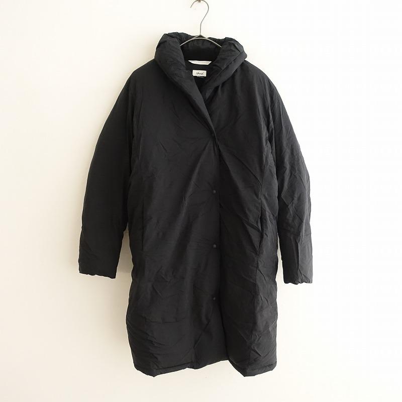 23AWCOMOLI ブラック ダウンジャケット DECESOLO 24AWウォームスタンドアップカラーダウンジャケット | テック