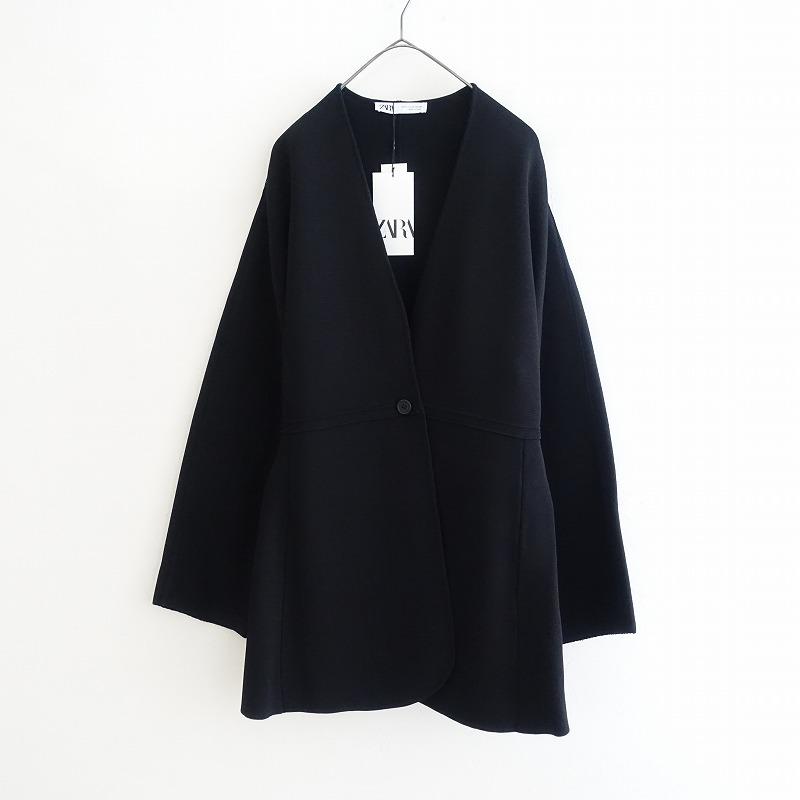未使用/定価1.7万】ザラ ZARA *LONG KNIT BLAZER*Mジャケット 未使用/定価1.7万】ザラ ZARA *LONG KNIT BLAZER*Mジャケット