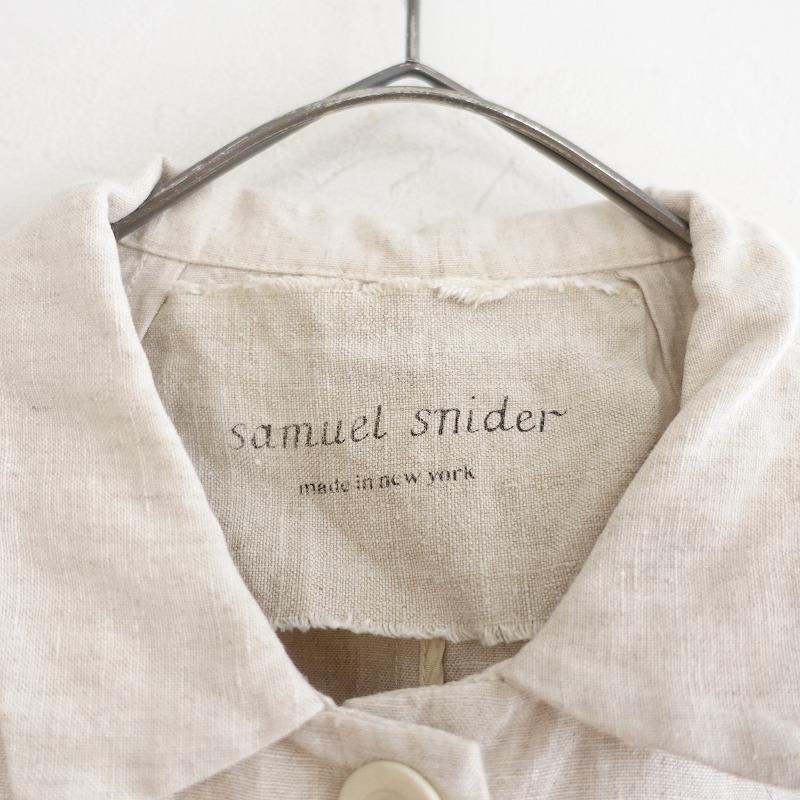 サミュエルシュナイダー samuel snider *リネンライトコート 34*ロング
