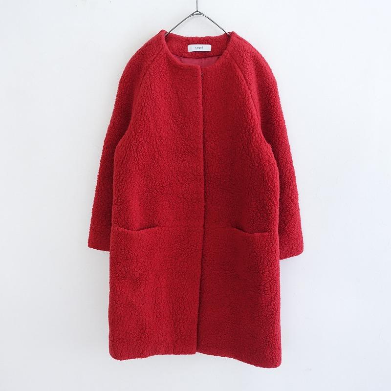 saqui サキ　モヘアノーカラーコート　38 美品】saqui サキ モヘアノーカラーコート 38 - メルカリ