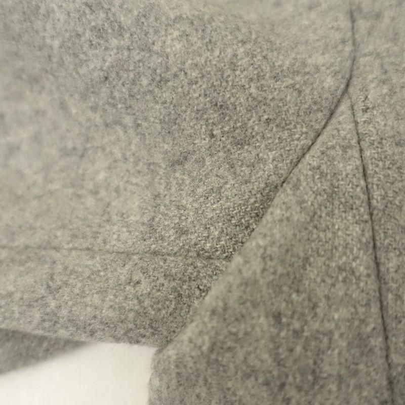 アドーアノーカラージャケットコート　グレー サイズ36 ◇カシミヤ混2TONEリバーノーカラーコート （アウター）｜ADORE