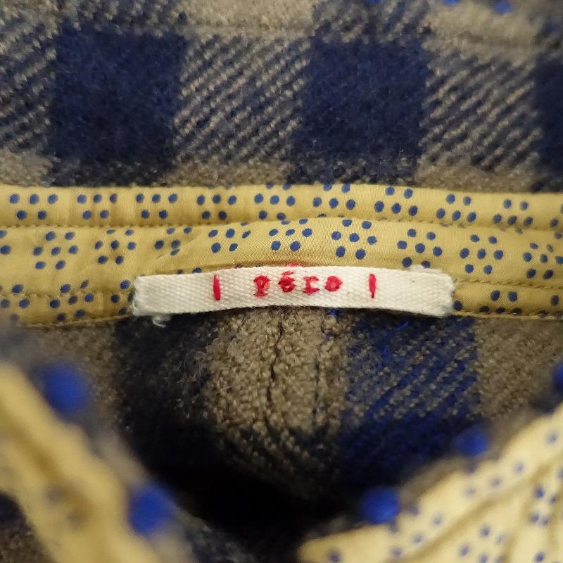 定価8.3万】ペロ pero *ウールブロックチェック切り替えチュニック 