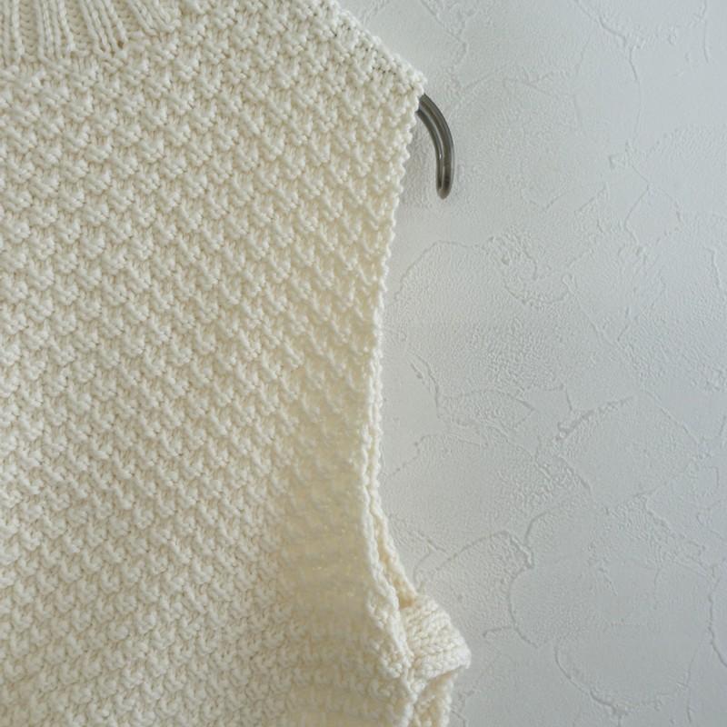 定価5.3万】トリチ TORICI *手編み鹿の子ベスト*Fニットサイド