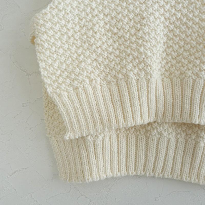 定価5.3万】トリチ TORICI *手編み鹿の子ベスト*Fニットサイド