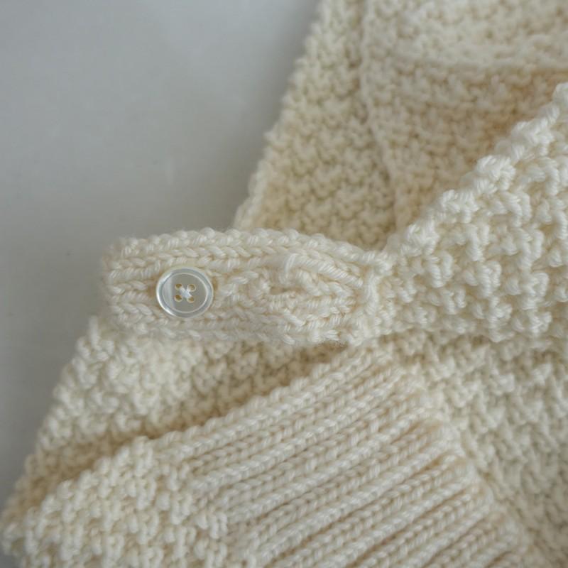 定価5.3万】トリチ TORICI *手編み鹿の子ベスト*Fニットサイド