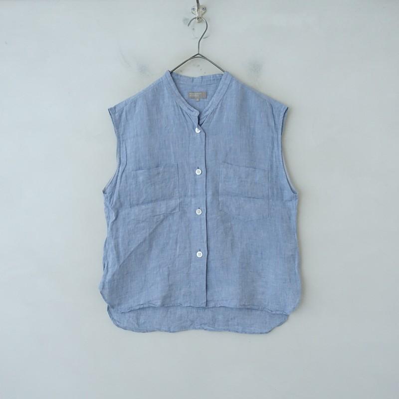 MARGARET HOWELL SOFT LINEN ノースリーブシャツ 2 MARGARET HOWELL 