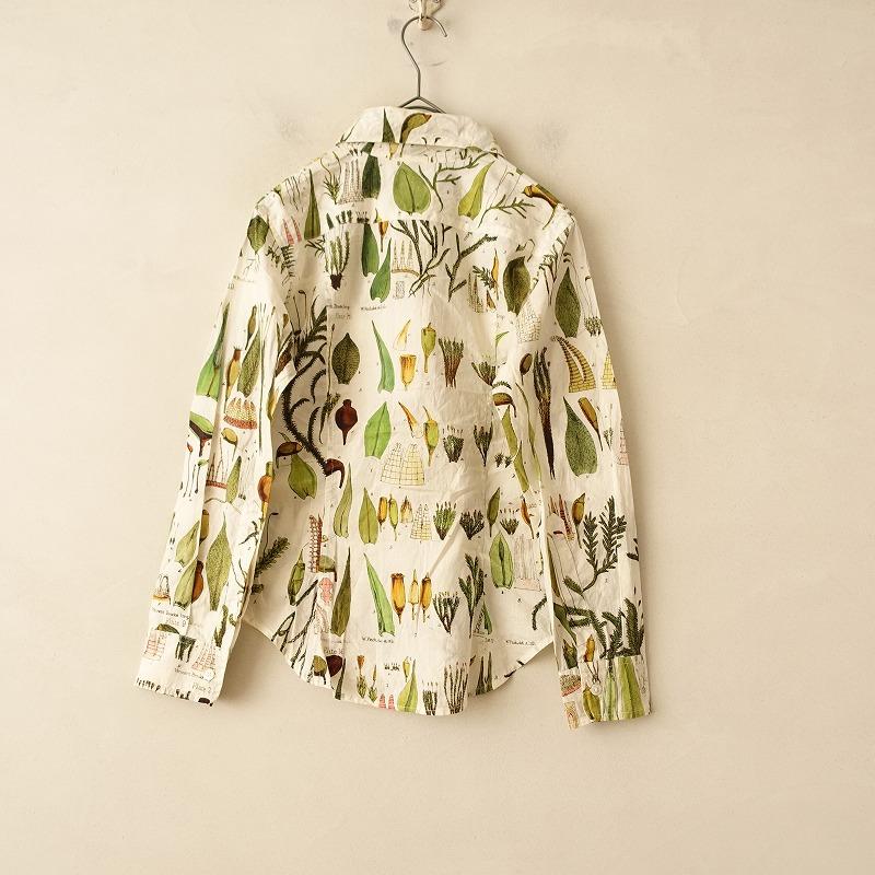 Paul Harnden //ポールハーデン *コットンボタニカル柄シャツ*S Paul Harnden //ポールハーデン *コットンボタニカル柄シャツ*S