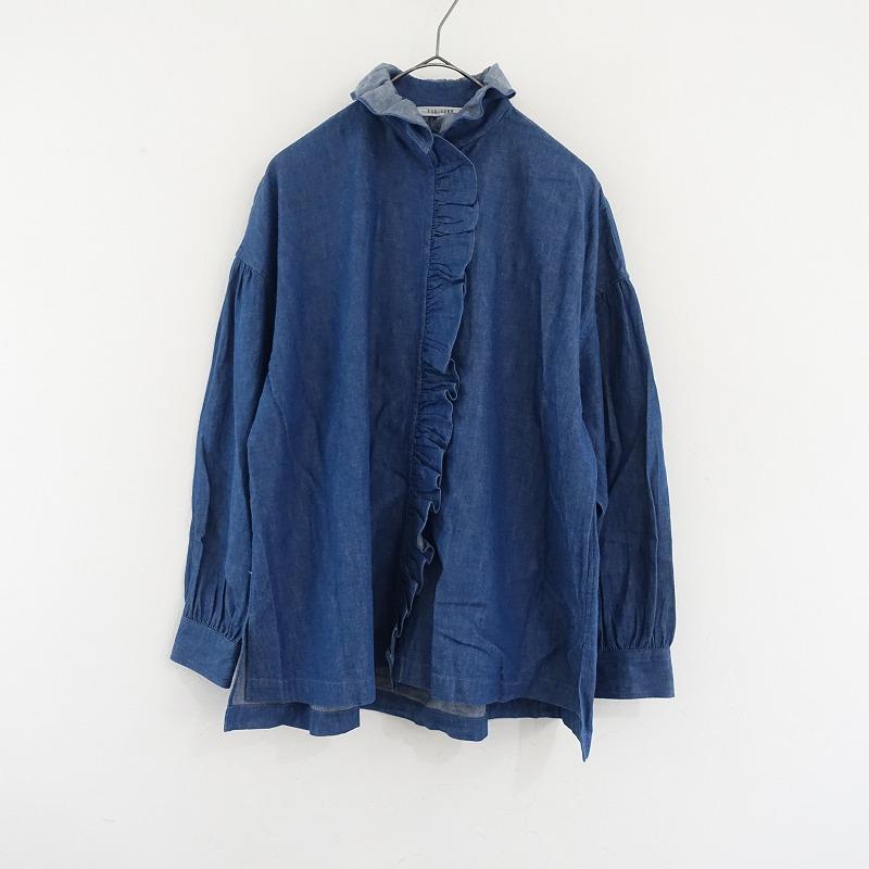 TOUJOURS トゥジュー *コットンデニムフリルシャツ*1ブラウス