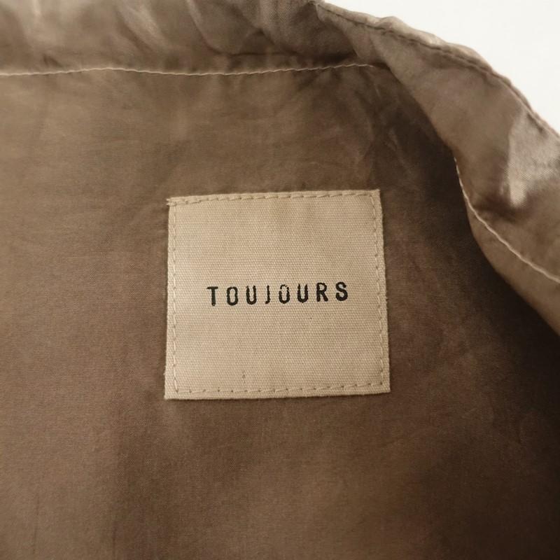 TOUJOURS（トゥジュー） *シルクサテンギャザーキャミソールワンピース