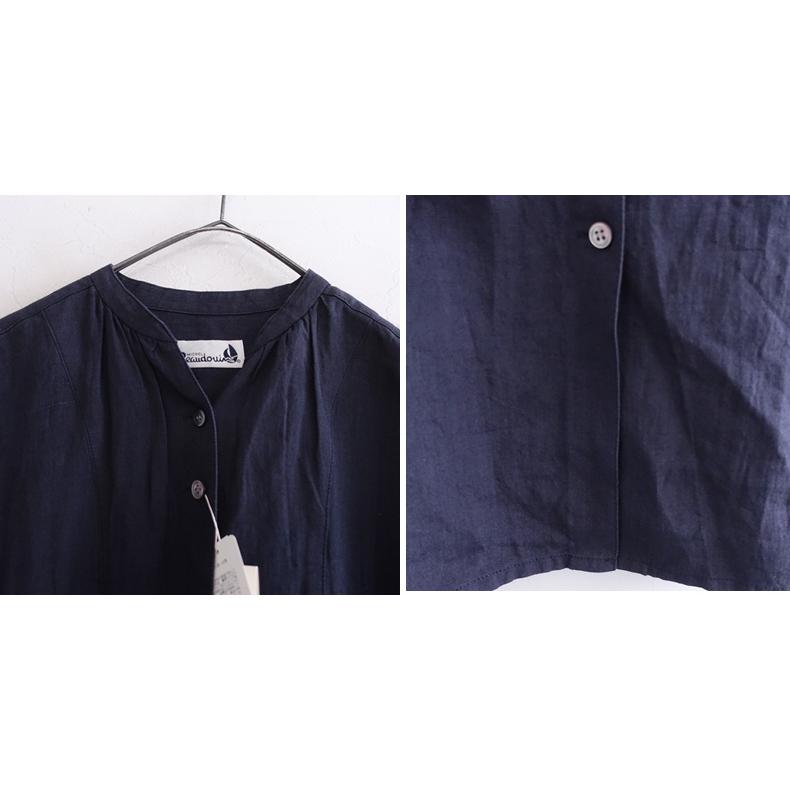 美品　ミシェルボードウィン　シャツワンピース　コットンリネン michel beaudouin 【定価3.0万】ミシェルボードワン *リネンシャツ