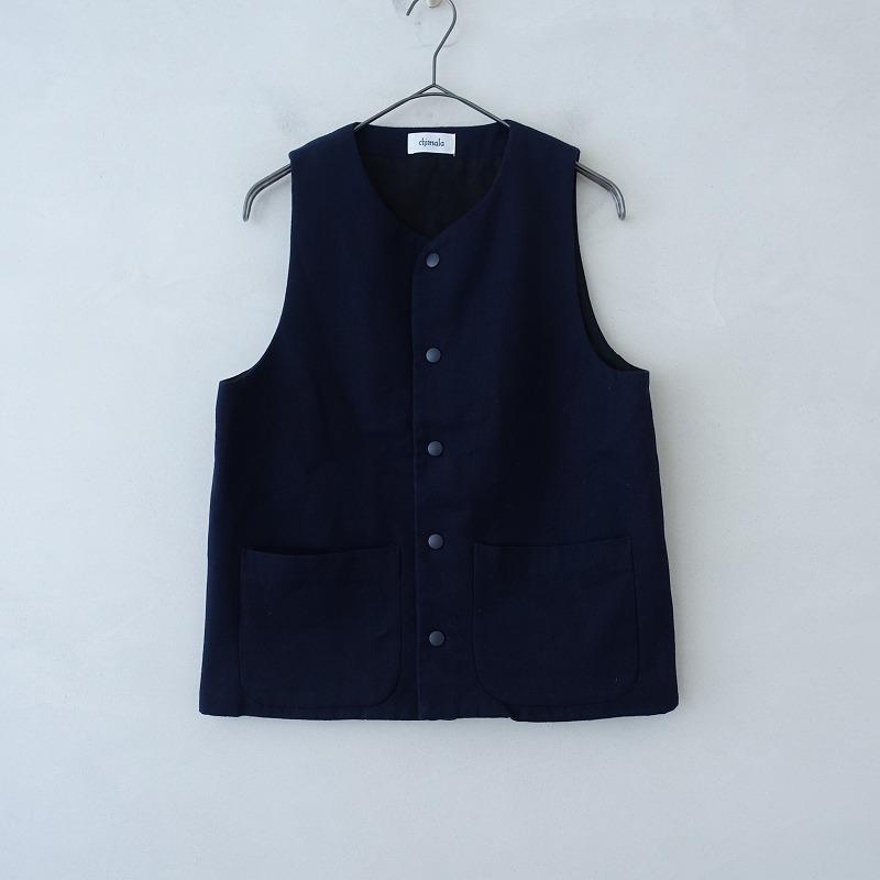 chimala（チマラ） 【美品】チマラ *ウールコットン混前開きベスト*XS
