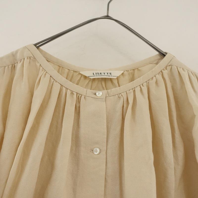 定価3.3万】リゼッタ Lisette *ラナ*38ギャザー前開きブラウス綿絹 