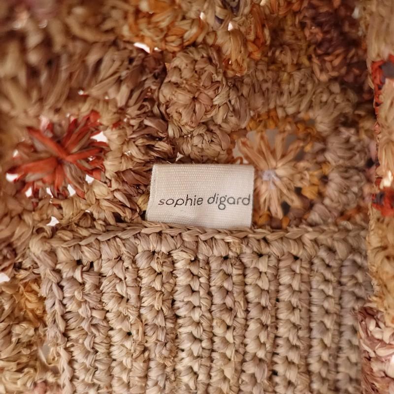 美品】ソフィーディガール sophie digard *ビスケット ラフィアバッグ 