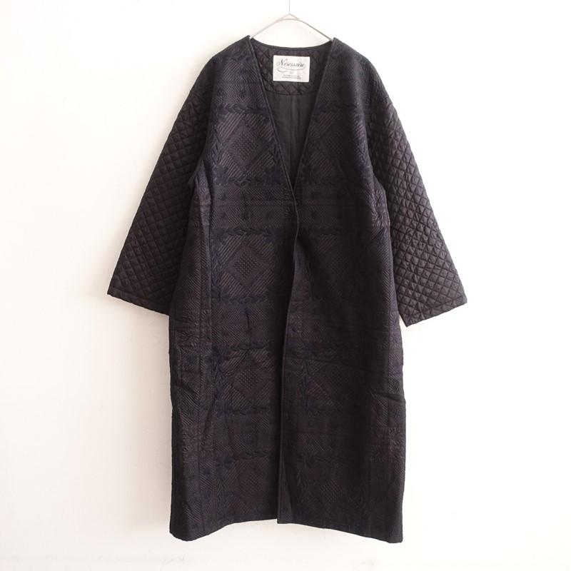 nesessaire ネセセア　パールボタンのコート 黒 nesessaire ネセセア パールボタンのコート 黒 【公式通販】